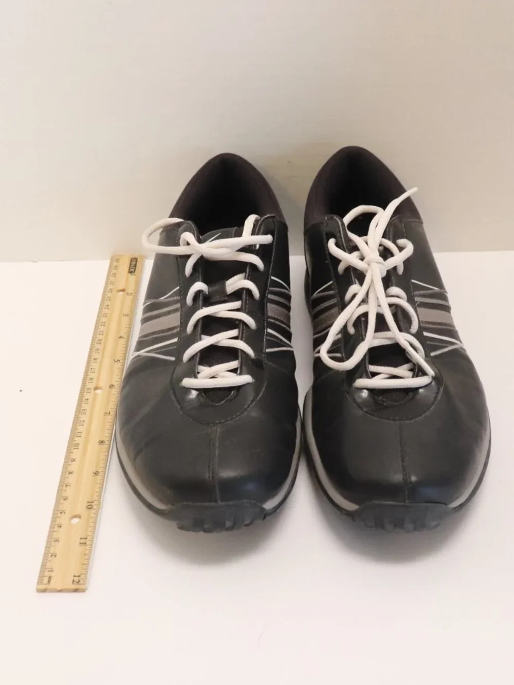 Nike Men's Golf Shoes Lace Up Black Grey Size 10 TAC Soles